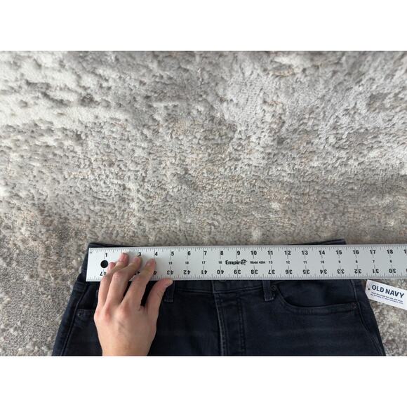 NEW Old Navy Sz 10 Button Fly Distressed High Rise Straight Jeans Slim Pockets - Picture 5 of 12